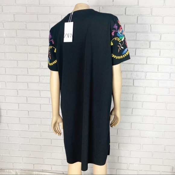 Zara Rubberized Print Dress NWT - Picture 9 of 12